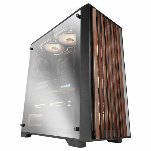 Mars Gaming MC-WOOD ATX Semi-Tower - Case Gaming Entry Level Nero
