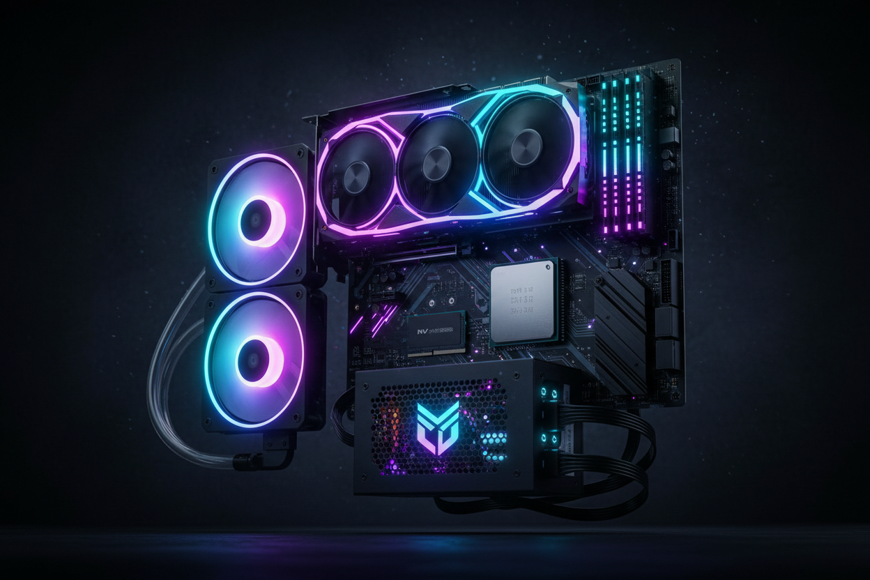 Mix di componenti hardware PC gaming